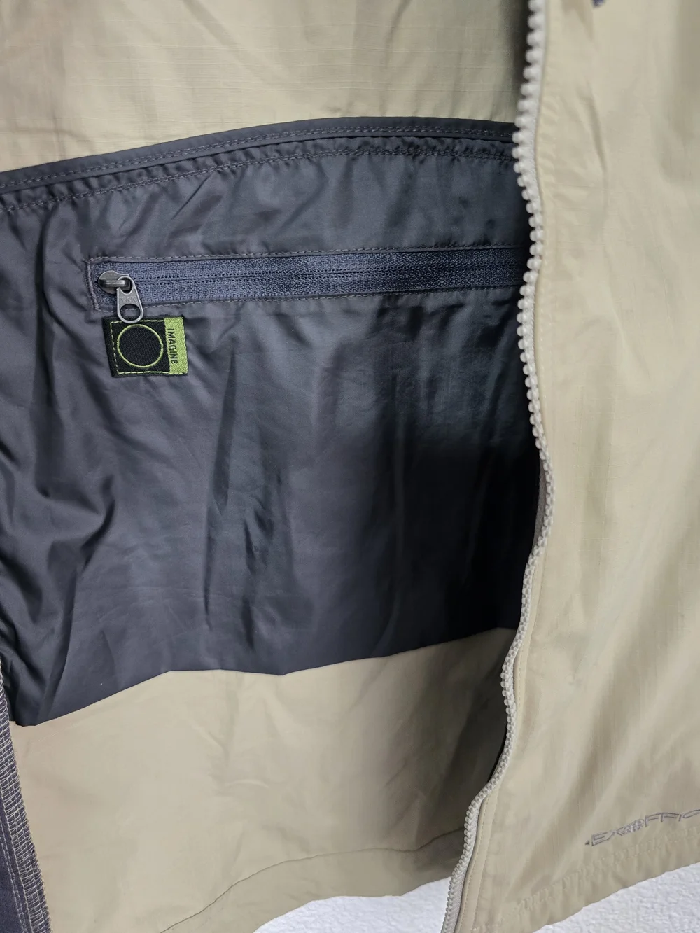 Exofficio Khaki Travel Vest with Gray Collar